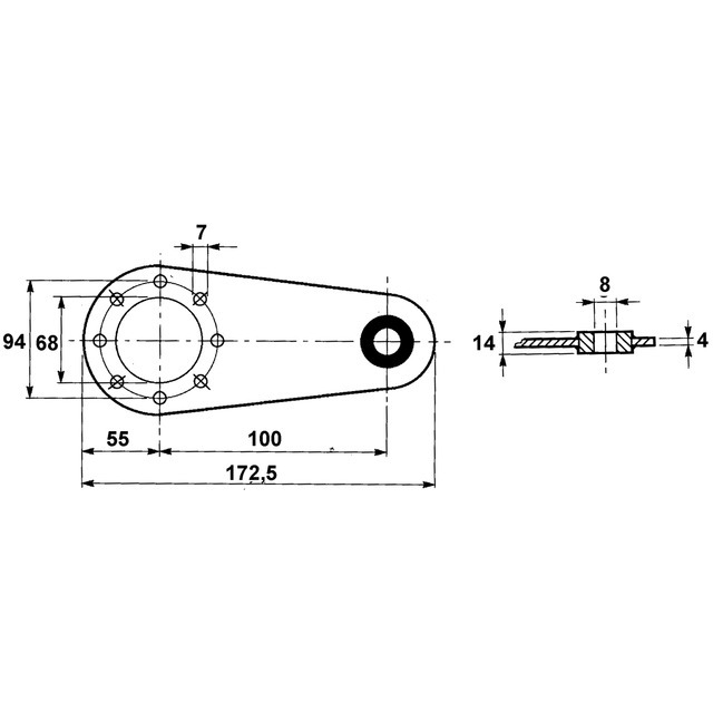 Bras de Reaction VF 49 référence fournisseur 40520016